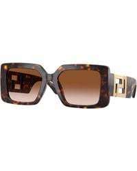 Versace - Ve4505U 108/13 Sunglasses Injected Squared Normal Nuanced - Lyst