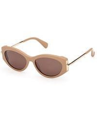 Max Mara - Mm0167 Roquebrune 1 46E Sunglasses Acetate Round Normal - Lyst