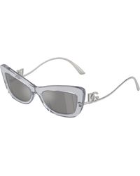 Dolce & Gabbana - Dg4467B 32916G Sunglasses Acetate Cat Eye Mirrored Mirror - Lyst