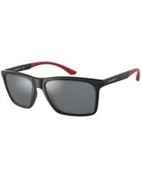 Emporio Armani - Ea4170 50426G Sunglasses Plastic Squared Normal Mirror - Lyst