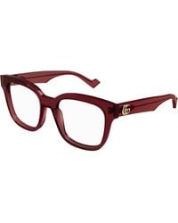Gucci - Gg0958O 006 Optical Frames Acetate Transparent Squared - Lyst