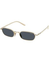 Prada - Pr D58S Zvn70B Sunglasses Metal Round Normal - Lyst