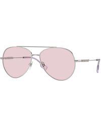 Burberry - Be3147 1005P5 Sunglasses Metal Pilot Photochromatic - Lyst