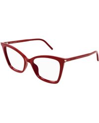 Saint Laurent - Sl 386 018 Optical Frames Acetate Transparent Cat Eye - Lyst