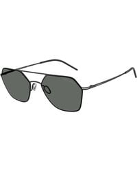 Giorgio Armani - Ar6185 300187 Sunglasses Metal Squared Normal - Lyst