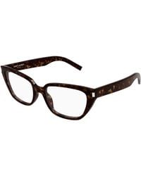 Saint Laurent - Sl 896 002 Optical Frames Acetate Transparent Cat Eye Antiriflesso - Lyst
