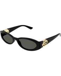 Gucci - Gg1660S 001 Sunglasses Injected Round - Lyst