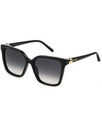 Furla - Sfu888 0700 Sunglasses Acetate Smoke Squared Normal Shaded - Lyst