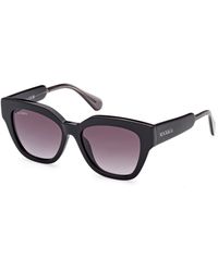 MAX&Co. - Mo0059 01B Sunglasses Acetate Smoke Squared Normal - Lyst
