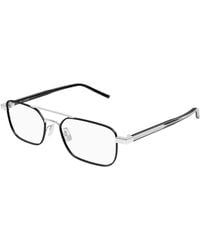 Saint Laurent - Sl 780 003 Optical Frames Metal Transparent Squared - Lyst