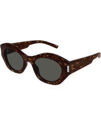 Saint Laurent - Sl 639 002 Sunglasses Acetate Geometric - Lyst
