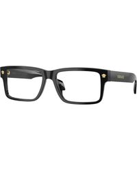 Versace - Ve3391U Gb1 Optical Frames Acetate Transparent Squared Normal - Lyst