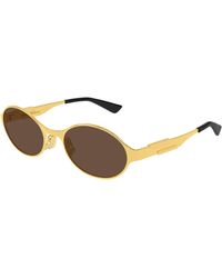 Bottega Veneta - Bv1456S 001 Sunglasses Metal Round - Lyst