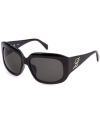 Blumarine - Sbm865 700 Sunglasses Acetate Smoke Squared Normal - Lyst