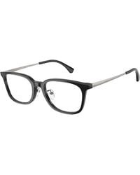 Emporio Armani - Ea3296D 5017 Optical Frames Acetate Transparent Geometric Normal - Lyst