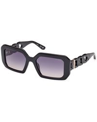 Guess - Gu00110 01B Sunglasses Injected Geometric Normal Shaded - Lyst