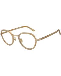 Giorgio Armani - Ar5167 6300 Optical Frames Metal Transparent Round Normal - Lyst