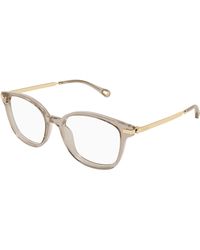 Chloé - Ch0359O 004 Optical Frames Acetate Transparent Squared - Lyst