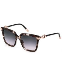 Furla - Sfu713 06Fm Sunglasses Acetate Smoke Squared Normal Shaded - Lyst
