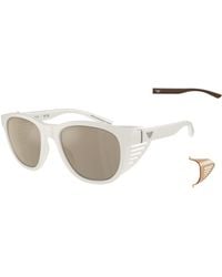 Emporio Armani - Ea4216U 53445A Sunglasses Injected Pillow Mirrored Mirror - Lyst