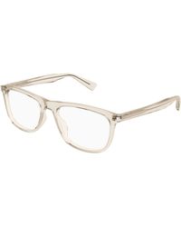 Saint Laurent - Sl 812 008 Optical Frames Acetate Transparent Squared - Lyst