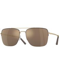 Oliver Peoples - Ov1343S R-2 50355A Sunglasses Metal Pilot Normal - Lyst