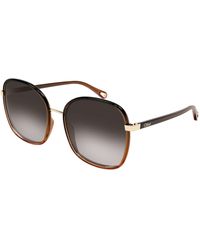 Chloé - Ch0031S 005 Sunglasses Injected Squared Shaded - Lyst