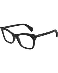 McQueen - Am0552O 001 Optical Frames Acetate Transparent Cat Eye - Lyst