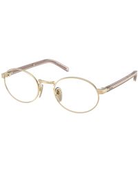 Prada - Pr B55V Zvn1O1 Optical Frames Metal Round Normal - Lyst