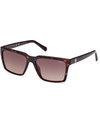 Guess - Gu00084 52F Sunglasses Injected Squared Normal Shaded - Lyst