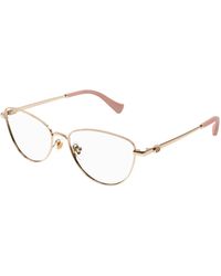 Gucci - Gg1595O 002 Optical Frames Metal Transparent Cat Eye - Lyst
