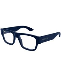 McQueen - Am0511O 003 Optical Frames Acetate Transparent Squared - Lyst