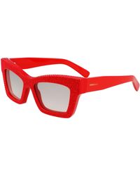 Ferragamo - Sf2045Sr 600 Sunglasses Acetate Squared Normal - Lyst