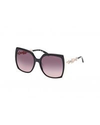 Guess - Gm00005 01B Sunglasses Plastic Smoke Squared Normal Shaded - Lyst