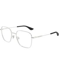 McQueen - Am0565O 001 Optical Frames Metal Transparent Squared - Lyst