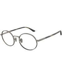 Giorgio Armani - Ar5145J 3001 Optical Frames Steel Transparent Round Normal - Lyst