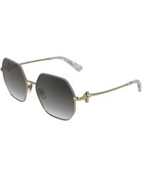 Longchamp - Lo191S 723 Sunglasses Metal Squared Normal - Lyst