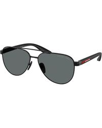 Prada Linea Rossa - Ps A52S 1Ab5Z1 Sunglasses Metal Pilot Polarized - Lyst