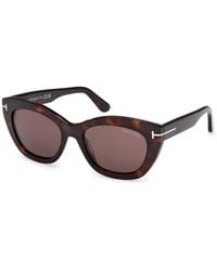 Tom Ford - Ft1285 Linda-02 52E Sunglasses Acetate Butterfly Normal - Lyst