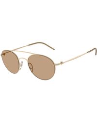 Giorgio Armani - Ar6169 300263 Sunglasses Metal Round Normal - Lyst