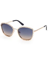 Guess - Gu00297 32W Sunglasses Metal Round Normal - Lyst