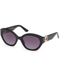 Guess - Gu00104 01B Sunglasses Injected Round Normal Shaded - Lyst