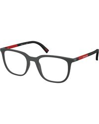 Prada Linea Rossa - Ps 04Rv Ufk1O1 Optical Frames Injected Transparent Pillow Normal - Lyst