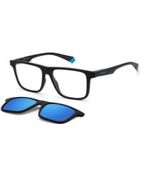 Polaroid - Pld 2131/Cs 0Vk/5X Sunglasses Plastic Squared Polarized Clip-On - Lyst