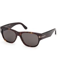 Tom Ford - Ft1405 Cassius-02 52A Sunglasses Acetate Smoke Squared Normal - Lyst