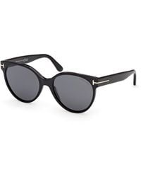 Tom Ford - Ft1311 Tallulah-02 01D Sunglasses Acetate Smoke Round Polarized - Lyst