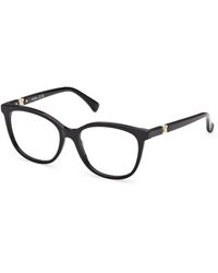 Max Mara - Mm5238 001 Optical Frames Acetate Round Normal - Lyst