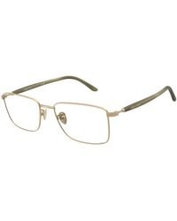 Giorgio Armani - Ar5150 3002 Optical Frames Steel Transparent Squared Normal - Lyst