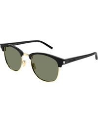 Saint Laurent - Sl 108 014 Sunglasses Acetate Round - Lyst