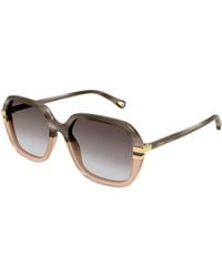 Chloé - Ch0204S 004 Sunglasses Acetate Squared Shaded - Lyst